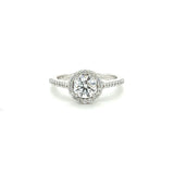 Memoire Round-cut Engagement Ring-Memoire Round-cut Engagement Ring - MTK15ER-0100MPL