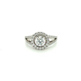 Memoire Round-cut Engagement Ring-Memoire Round-cut Engagement Ring - MTK16ER-0125MPL