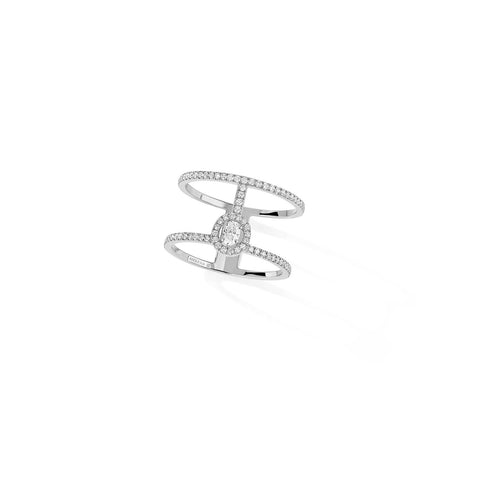 Messika Glam'Azone 2 Rows Pavé Diamonds Ring-Messika Glam'Azone 2 Rows Pavé Diamonds Ring -