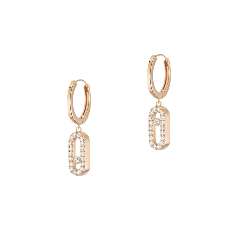 Messika Move Uno Diamond Hoop Earrings-Messika Move Uno Diamond Hoop Earrings - 12037-PG