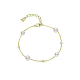 Mikimoto Akoya Cultured Pearl and Diamond Station Bracelet-Mikimoto Akoya Cultured Pearl and Diamond Station Bracelet - MDQ10036ADXK