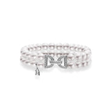 Mikimoto Akoya Cultured Pearl Double Row Bracelet-Mikimoto Akoya Cultured Pearl Double Row Bracelet -