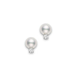 Mikimoto Akoya Cultured Pearl Stud Earrings-Mikimoto Akoya Cultured Pearl Stud Earrings -