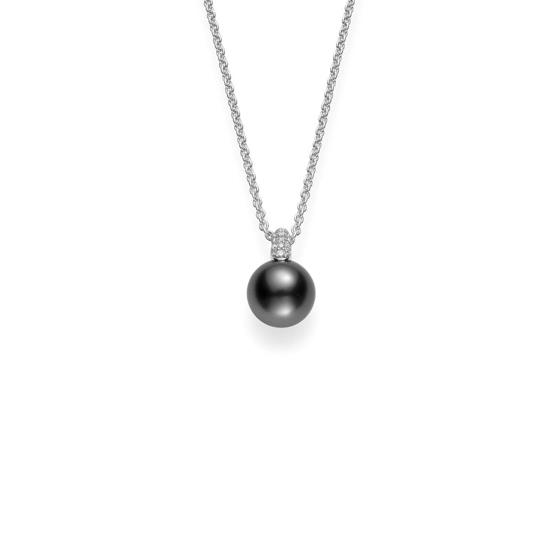 Mikimoto Black South Sea Cultured Pearl Necklace-Mikimoto Black South Sea Cultured Pearl Necklace - MPA10309BDXW