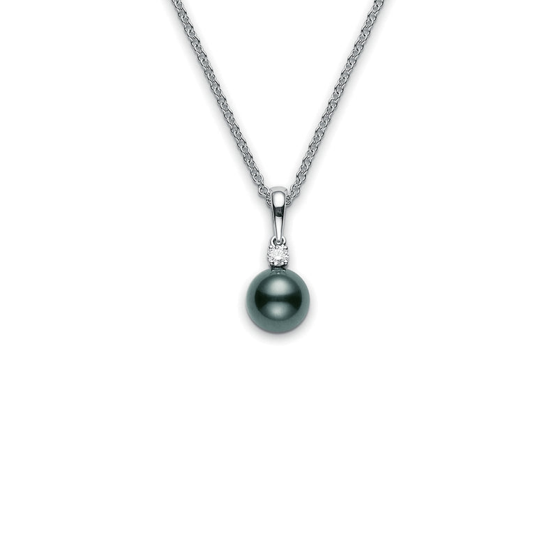 Mikimoto Black South Sea Cultured Pearl Necklace-Mikimoto Black South Sea Cultured Pearl Necklace -