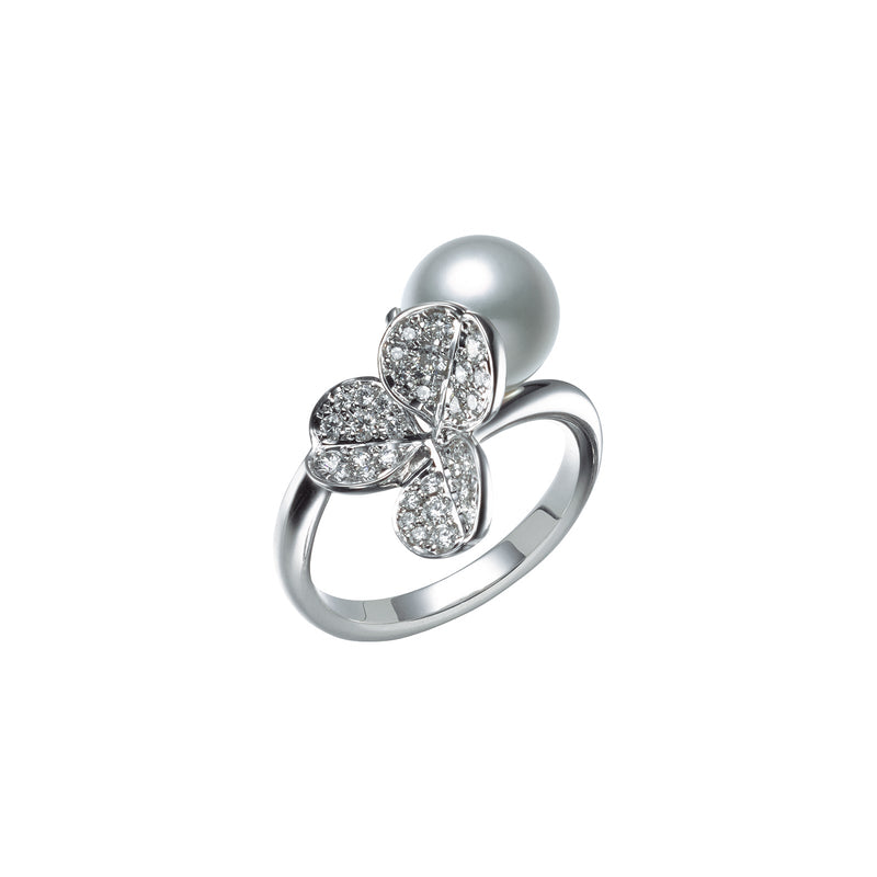 Mikimoto Fortune Leaves Akoya Cultured Pearl Ring-Mikimoto Fortune Leaves Akoya Cultured Pearl Ring - MRQ10023ADXWR060