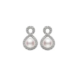 Mikimoto Ruyi Collection Akoya Cultured Pearl and Diamond Earrings-Mikimoto Ruyi Collection Akoya Cultured Pearl and Diamond Earrings - MEH10020ADXW