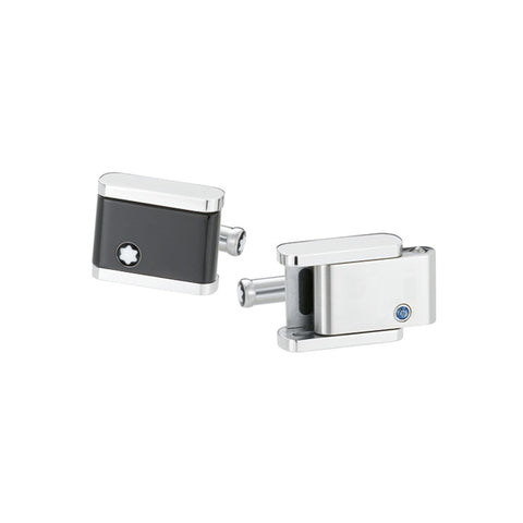 Montblanc Onyx Blue Sapphire Cufflinks-Montblanc Onyx Blue Sapphire Cufflinks - 109390