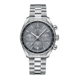 Omega Speedmaster 38-Omega Speedmaster 38 Co-Axial Chronograph 38mm - 324.30.38.50.06.001 - Omega Speedmaster 38 Co-Axial Chronograph in a 38mm stainless steel case with grey dial on stainless steel bracelet, featuring a chronograph function, date display and automatic movement.