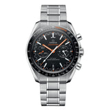 Omega Speedmaster Racing 44.25mm-Omega Speedmaster Racing Omega Co-Axial Master Chronometer Chronograph in a 44.25mm stainless steel case with black dial on stainless steel bracelet, featuring a chronograph function, date display and automatic movement.