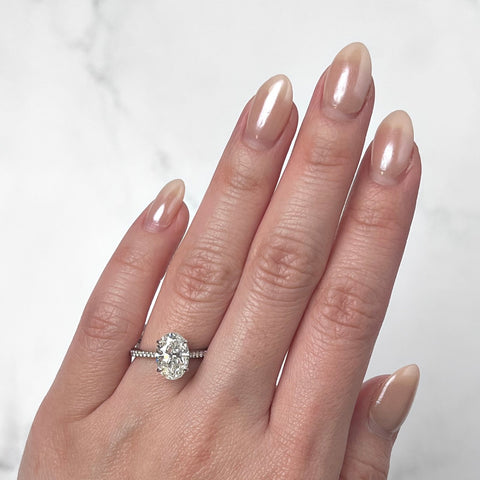 Oval-cut Engagement Ring-Oval-cut Engagement Ring - DRJST02259