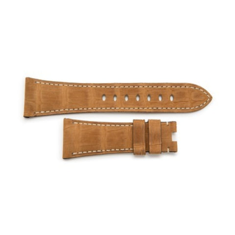 Panerai Gold Ecru Alligator Strap 27/20mm-Panerai Gold Ecru Alligator Strap 27/20mm - MX004XJS