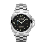 Panerai Luminor Marina 44mm-Panerai Luminor Marina 44mm - PAM01562 - Panerai Luminor Marina in a 44mm stainless steel case with black dial on stainless steel bracelet, featuring a small seconds, date display and automatic movement with up to 3 days power reserve.