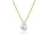 Pear Diamond Solitaire Necklace-Pear Diamond Solitaire Necklace - DNNKA00455