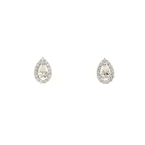 Pear-shaped Diamond Studs-Pear-shaped Diamond Studs - DEUJD00265