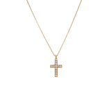 Pink Diamond Cross Necklace-Pink Diamond Cross Necklace - DNUJD00547