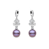 Pink Freshwater Pearl Earrings-Pink Freshwater Pearl Earrings -