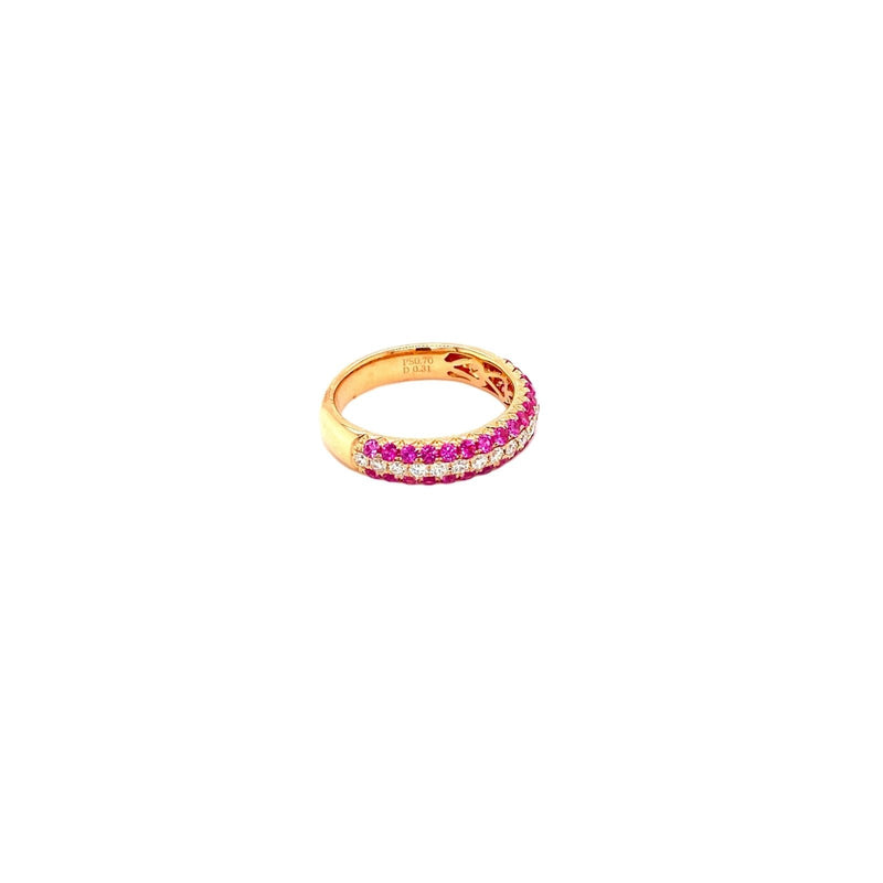 Pink Sapphire Diamond Band-Pink Sapphire Diamond Band -