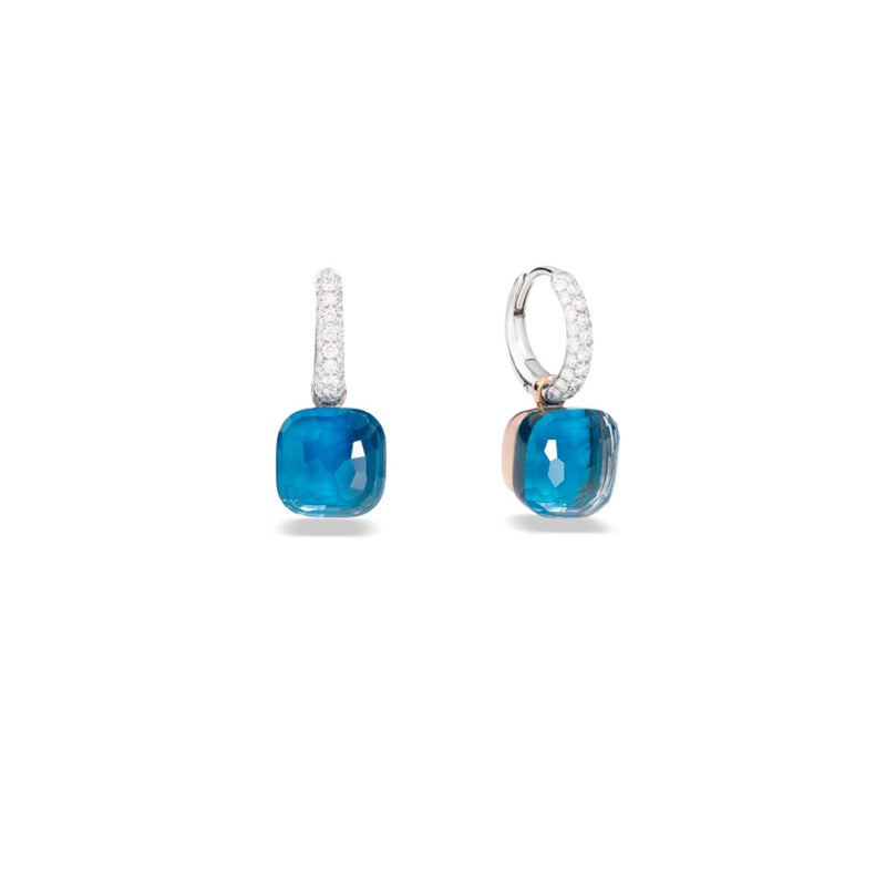 Pomellato Nudo London Blue Topaz Classic Earrings-Pomellato Nudo Classic Earrings - POB4010O6WHRB0TTU