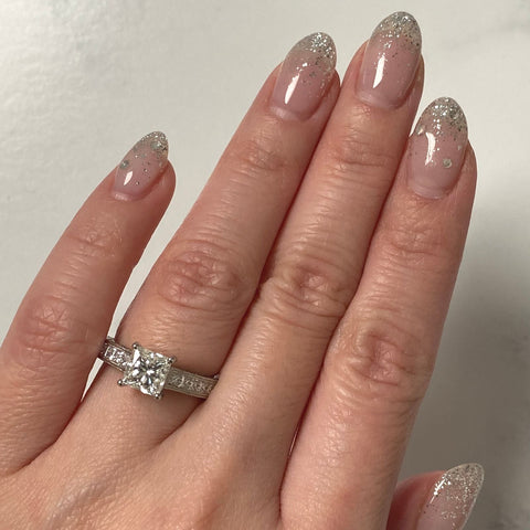 Princess-cut Engagement Ring-Princess-cut Engagement Ring - DRJST01349