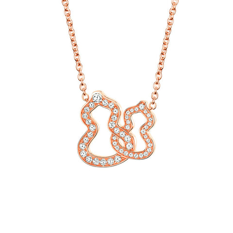 Qeelin Double Wulu Necklace-Qeelin Double Wulu Necklace -