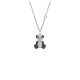 Qeelin Petite Classic Bo Bo Necklace-Qeelin Petite Classic Bo Bo Necklace - BB-040-SNL-WGD - Petite Classic Bo Bo necklace in 18K white gold with diamonds and black diamonds