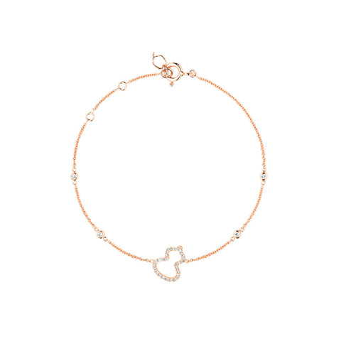 Qeelin Petite Wulu Bracelet-Qeelin Petite Wulu Bracelet - Petite Wulu bracelet in 18K rose gold with diamonds