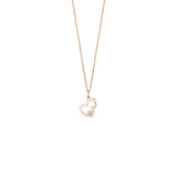 Qeelin Petite Wulu Necklace-Qeelin Petite Wulu Necklace - Petite Wulu necklace in 18K rose gold with a diamond.
