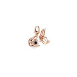Qeelin Small Qin Qin Pendant-Qeelin Qin Qin Small Pendant - 18 karat rose gold with white agate and diamond qin qin pendant.