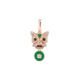 Qeelin Small Xi Xi Pendant-Qeelin Small Xi Xi Pendant - XXP30AWRGJE