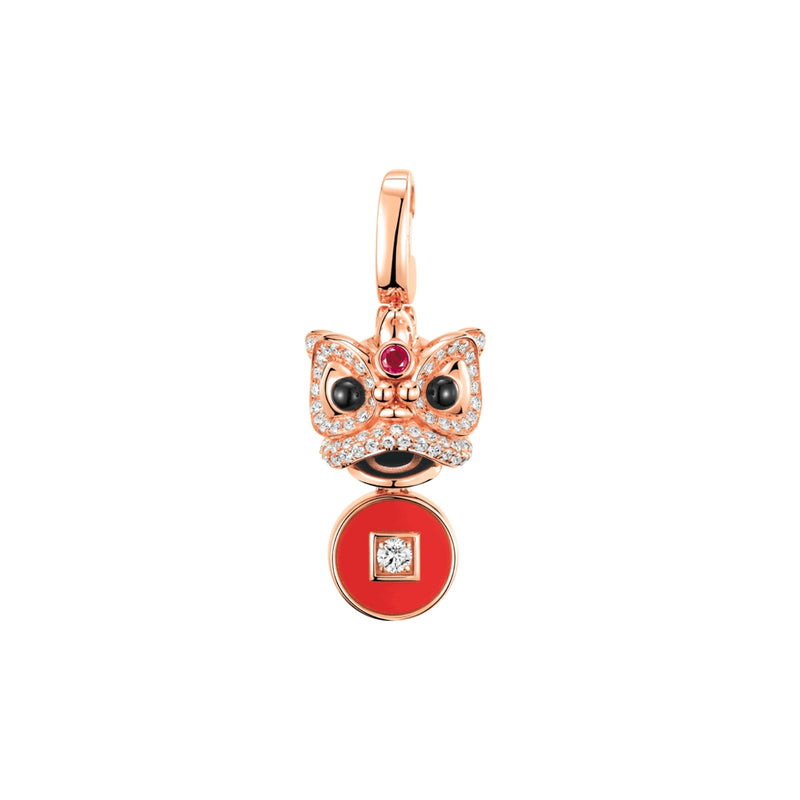 Qeelin Small Xi Xi Pendant-Qeelin Small Xi Xi Pendant - XXP30AWRGRA