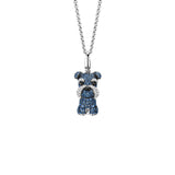 Qeelin Medium Wang Wang Schnauzer Morgen Pendant-Qeelin Wang Wang Medium Schnauzer Morgen Pendant - Wang Wang medium Schnauzer in blue sapphire and diamonds pendant.