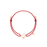 Qeelin Wulu Red Cord Bracelet-Qeelin Wulu Bracelet on Red Cord - WU-040-XQRCBL-RGD