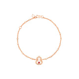 Qeelin Wulu Bracelet-Qeelin Wulu Bracelet - WU-040-LGBL-RGDRU - Wulu bracelet in 18K rose gold with diamonds and ruby