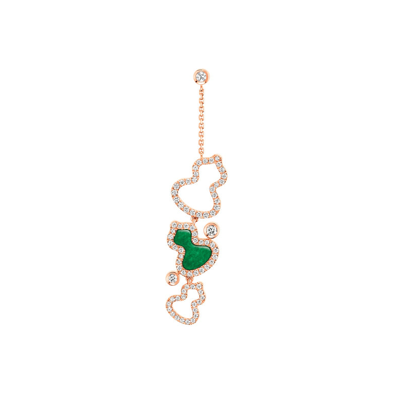 Qeelin Wulu Diamond and Jade Drop Earring-Qeelin Wulu Diamond and Jade Drop Earring - WWE40ABRGJE