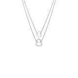 Qeelin Wulu Necklace-Qeelin Wulu Necklace - Qeelin wulu double row necklace in 18 karat white gold with diamonds.