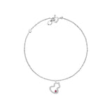 Qeelin Wulu Petite Bracelet-Qeelin Wulu Petite Bracelet - 18 karat white gold diamond wulu with ruby on bracelet.