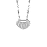 Qeelin Yu Yi Medium Necklace-Qeelin Yu Yi Medium Necklace in 18 karat white gold with pave diamonds.