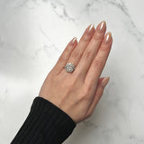 Radiant-cut Halo Engagement Ring-Radiant-cut Halo Engagement Ring - DRJST01312