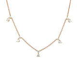 Roberto Coin 5 Station Diamond Necklace-Roberto Coin 5 Station Diamond Neckalce - 111460AXCHX5 - Roberto Coin 5 Station Diamond Necklace in 18 karat rose gold.
