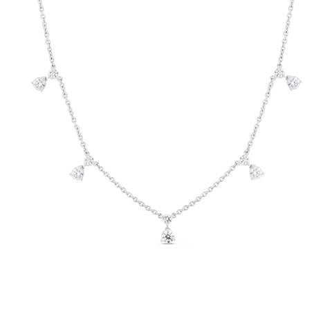 Roberto Coin 7 Station Diamond Necklace-Roberto Coin 7 Station Diamond Necklace - 111460AWCHX0