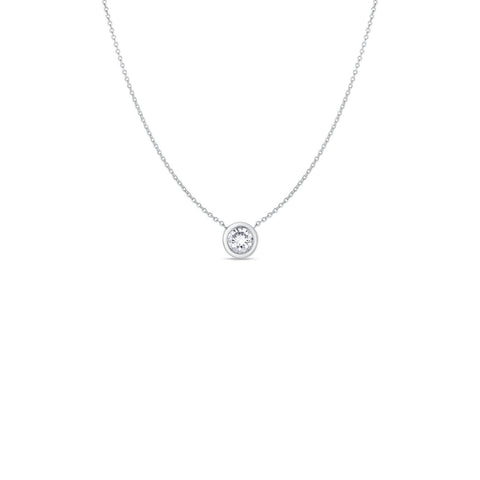 Roberto Coin Bezel Set Diamond Necklace-Roberto Coin Bezel Set Diamond Necklace -