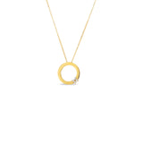 Roberto Coin Love in Verona Circle of Life Flower Necklace-Roberto Coin Circle of Life Flower Necklace - 8883002AXCHX