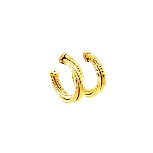Roberto Coin Classic Half Hoop Earrings-Roberto Coin Classic Half Hoop Earrings -