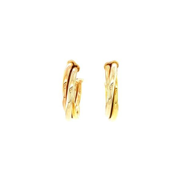 Roberto Coin Classic Half Hoop Earrings-Roberto Coin Classic Half Hoop Earrings -