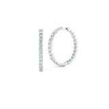 Roberto Coin Diamond Hoop Earrings-Roberto Coin Diamond Hoop Earrings -