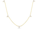 Roberto Coin Diamonds by the Inch 7 Station Flower Necklace-Roberto Coin Diamonds by the Inch 7 Station Flower Necklace - 7773262AY17X
