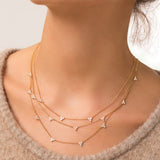 Roberto Coin Diamonds by the Inch 7 Station Flower Necklace-Roberto Coin Diamonds by the Inch 7 Station Flower Necklace - 7773262AY17X