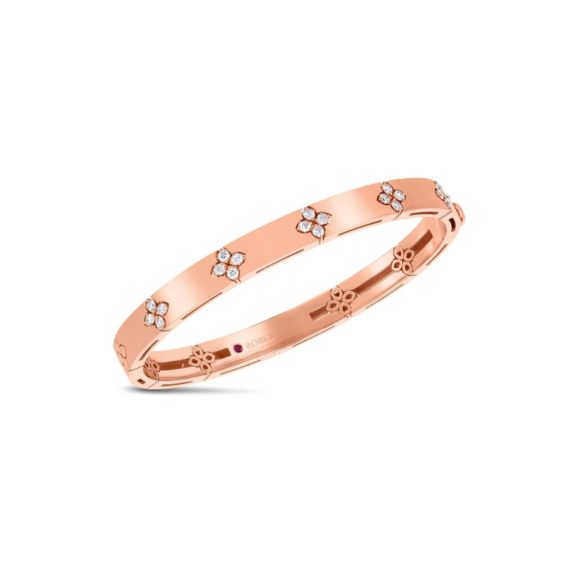 Roberto Coin Love in Verona Gold Bangle with Diamonds-Roberto Coin Love in Verona Gold Bangle with Diamonds - 8882968AXBAX