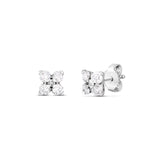 Roberto Coin Love in Verona Small Flower Diamond Stud Earrings-Roberto Coin Love in Verona Small Flower Diamond Stud Earrings - 111473AWERX0